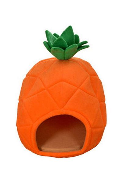 Generic Comfortable Pineapple Shape Pet House Orange/Green 48cm