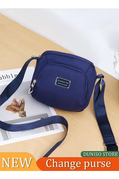 Generic Simple Style Wear-resistant Messenger Bag, Multi-pocket Shoulder Bag, Adjustable Shoulder Strap