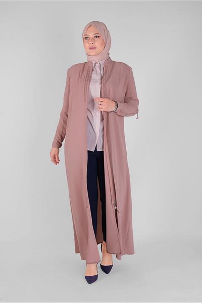 Alvina Κεντημένο με χάντρες Judge Collar Coat - 10368