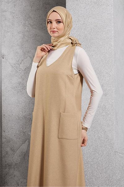 Alvina Φόρεμα Gilet με λαιμόκοψη 45077