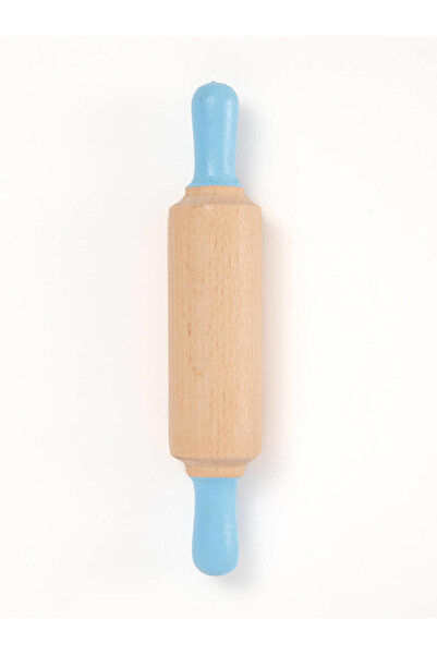 ChildGen Doğal Ahşap Merdane - Pastel Mavi