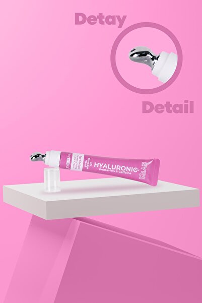 WeMara HİYALÜRONİK ASİT & MOSİTURİZİNG (PEMBE) MASAJ BAŞLIKLI GÖZ KREMİ 18 ML