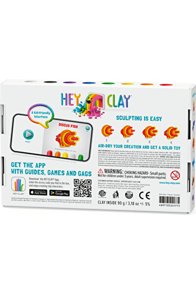 LC Waikiki Hey Clay Air Dry Clay (6-Pack) - Ocean (Clownfish, Discus Fish, Eel)