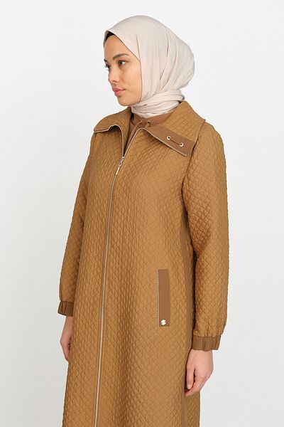 Nihan Thin Quilted Top Coat Olive