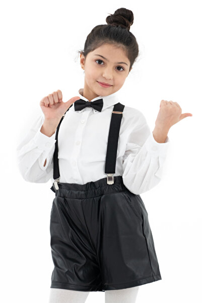 ELROZO Unisex Çocuk Pantolon Askısı Ve Papyon Seti