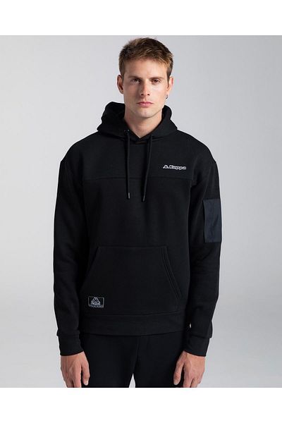 Kappa Authentic Hita Men's Black Oversize Fit Hoodie