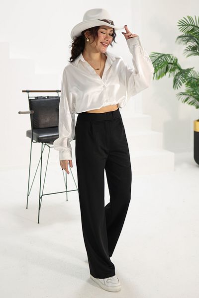 TOFİSA Palazzo Pants Black - 27077