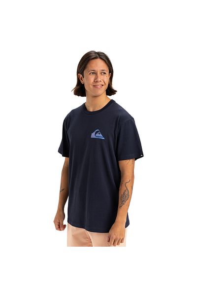 Quiksilver Window Pane Men's Navy Blue Round Neck T-Shirt