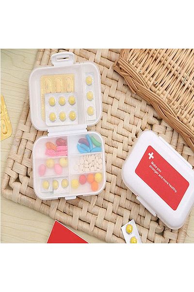 PUFO Square box for organizing medicines, vitamins or supplements, Pufo Medicine, 12 cm