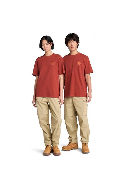 Timberland Ανδρικό μπλουζάκι με στρογγυλή λαιμόκοψη με πλυμένο μποτάκι Lab Back Graphic