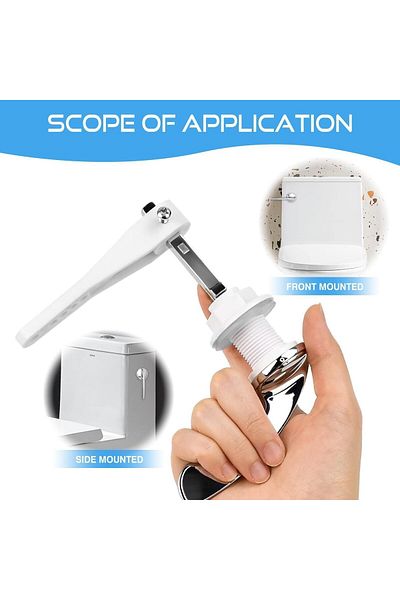 COOYA Toilet Flush Handle,with Chain,Universally Adjustable Design,3 Holes for Adjustable Lengths