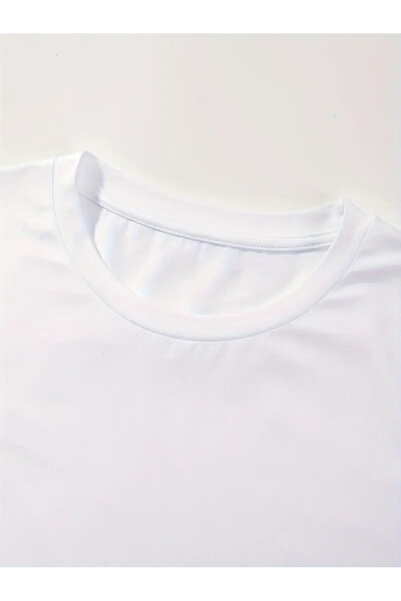 İnazuma Outdoors Unisex Oversized Printed Cotton Crew Neck Short Sleeve White T-Shirt Zar