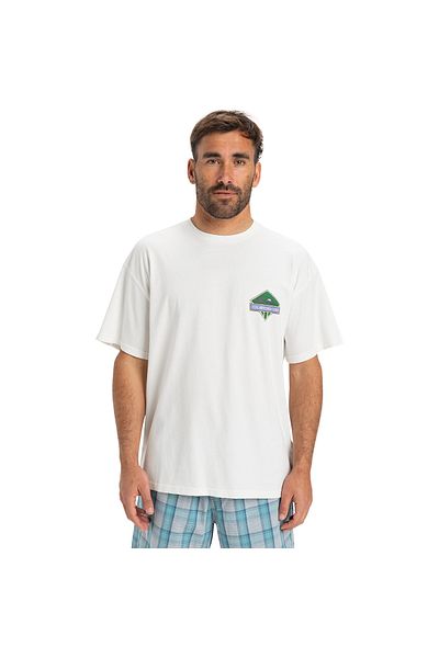 Quiksilver Gh Qs Crystal Jet Men's White Round Neck T-Shirt