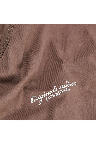Jack & Jones JORBOSTON ΜΠΟΥΜΕΛΟ ΕΠΩΝΥΜΙΑΣ TEE SS CN ΑΝΟΙΧΤΟ ΚΑΦΕ