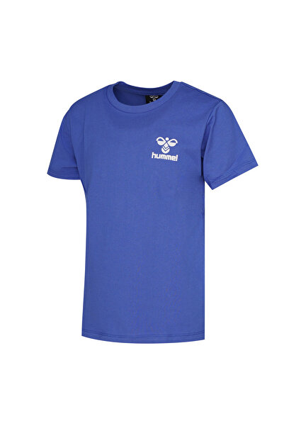 hummel Детска синя тениска с кръгла яка Laures