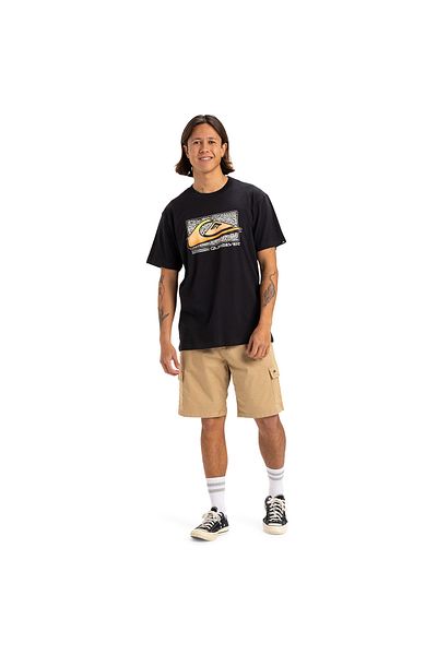 Quiksilver Retro Fade Men's Black Round Neck T-Shirt