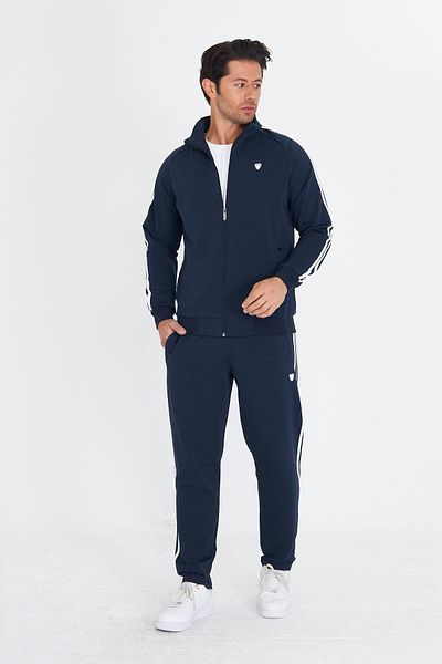 TRENDHİLL Ανδρικό Σετ Φούτερ από βαμβακερό Navy Blue 201550 -Λ