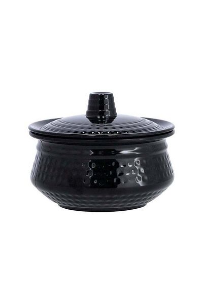 ROYALFORD Biza Handi With Lid Black 6.5x10.2x10.2cm