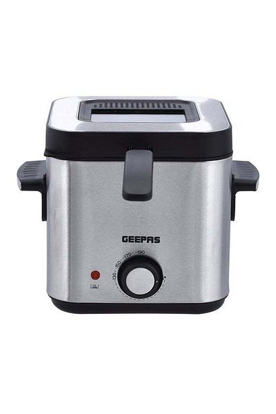 Geepas Deep Fryer With Viewing Window Adjustable Temperature Control Non Stick Basket 1.5 L 900 W