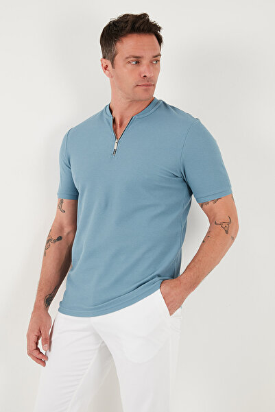 Buratti Pamuklu Regular Fit Yarım Fermuarlı T Shirt Erkek T Shirt 5902653