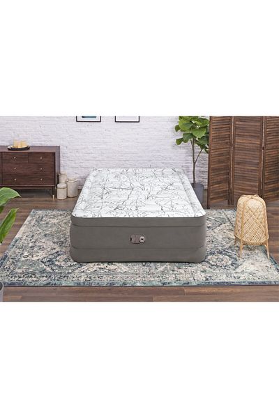 BESTWAY Bestway Queen Size Air Mattress with Built-in Electric Air Pump and Liner 2.03m x 1.52m x 56cm
