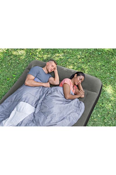 BESTWAY Queen Size Velvet Battery Mattress 2.03m x 1.52m x 30cm