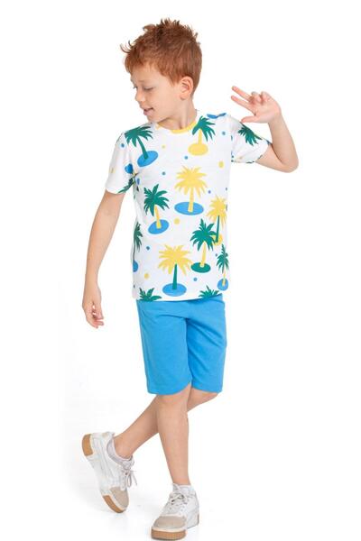 CiciTime Çocuk Modası Boy's Capri Casual Set with Summer Shorts