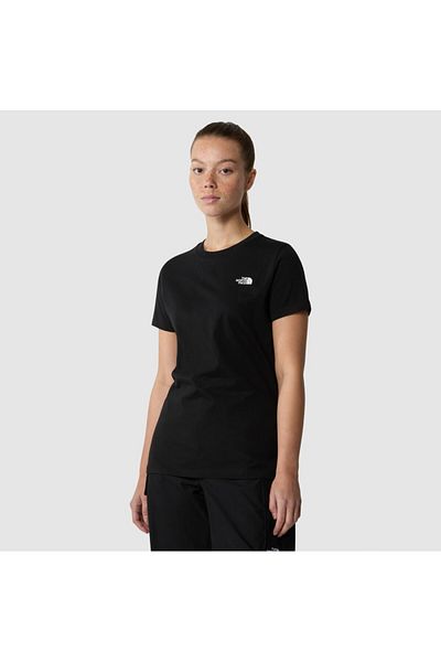 THE NORTH FACE Tricou negru cu gât rotund pentru femei Simple Dome Slim