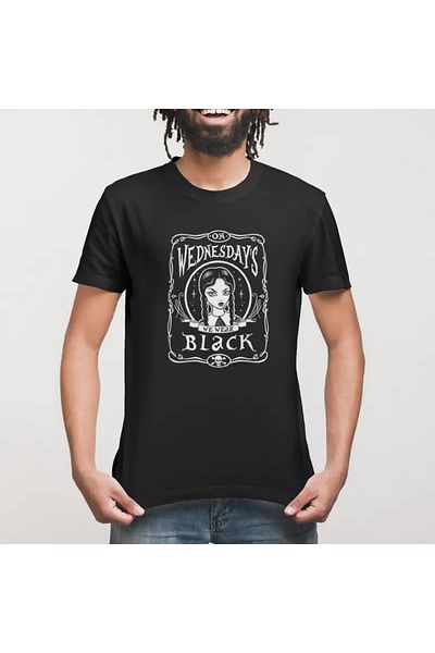 Built By Crazy Tricou unisex negru Adams Family Wednesdays