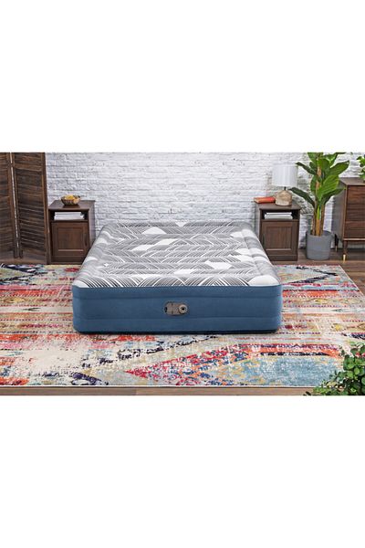 BESTWAY Bestway Queen Size Air Mattress with Built-in Electric Air Pump and Liner 2.03m x 1.52m x 36cm