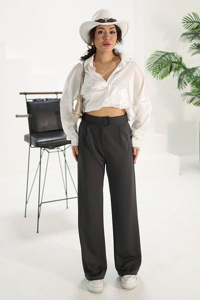 TOFİSA Pantaloni palazzo Antracit - 27077