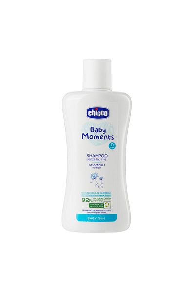 Chicco شامبو بيبي مومنتس بدون دموع لبشرة الطفل من عمر 0 أشهر فما فوق 200 مل