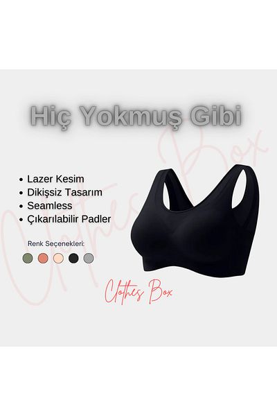F.K Laser Cut Seamless Removable Pad Women's Bralet Bra