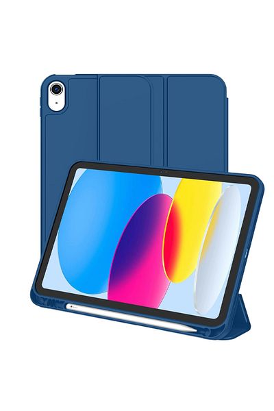 REDz Accessories Husă cu suport pentru pix pentru iPad 10 2022/2024, iPad 11 2025, protecție completă, pliabilă, albastru marin
