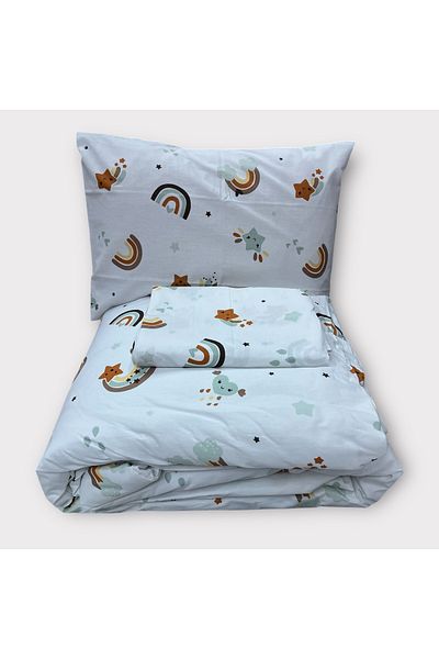 Guloglu Home My Colorful Rainbow 5 Piece 100% Cotton Baby Sleeping Set