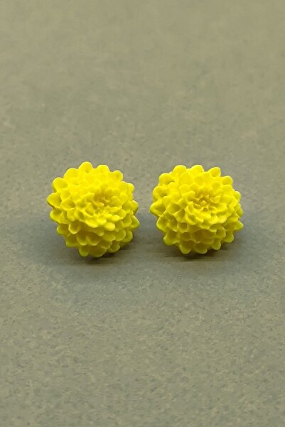 thecolourfully حلق أقحوان - ليمون (بوليمر كلاي - أقراط أظافر، صناعة يدوية)