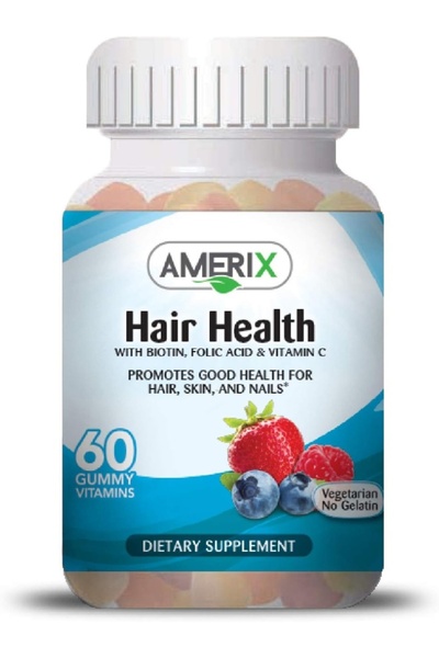 AMERIX Adult Hair Health Vitamin Gummies, 60 Count