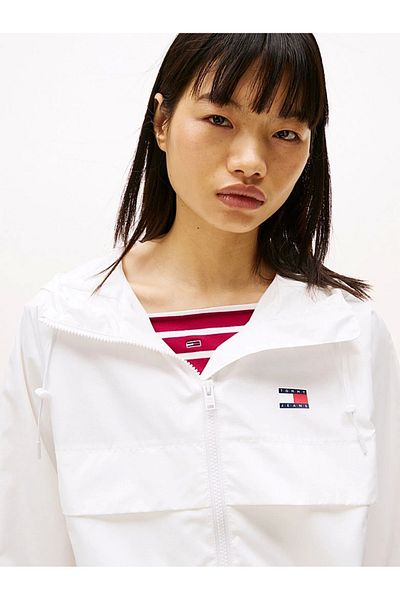 Tommy Jeans Tommy Hilfiger Women's White Essential Windbreaker Jacket