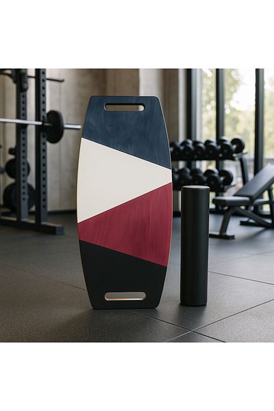 Wood Stone Art Colorful Balance Board - Balance Roller Board Surfing and Skateboarding Training Board 73 X 31 cm
