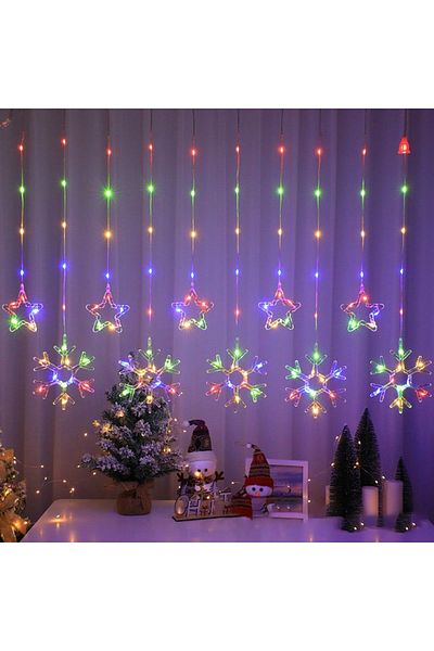 NEXTLY Instalatie De Craciun Tip Perdea , Interconectabila, Lumini Led Rgb, 8 Jocuri De Lumini, 3
