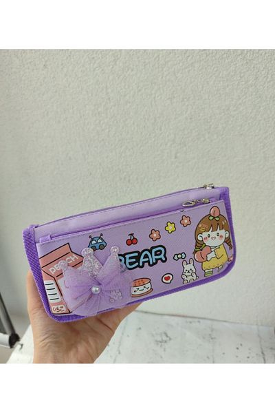 senacacollection 1 Pcs Princess Crown Pencil Case Double Zipper Pencil Holder