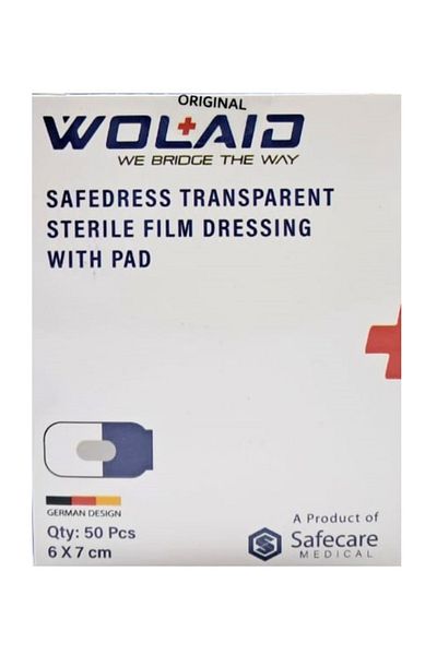 WOLAID Trnsp Steril Wound Dressing Pad 6X7Cm 50"S