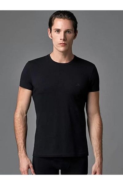 Eros Συμπαγές ανδρικό μπλουζάκι Lycra O Neck 2 τεμαχίων THCLVR.4E0.0R.S