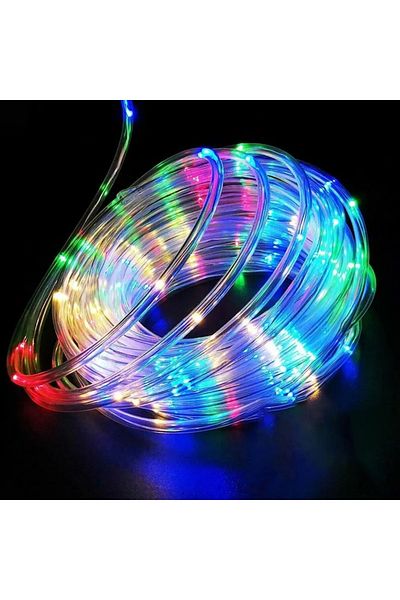 NEXTLY Instalatie De Craciun Tip Furtun Cu Incarcare Solara , Flexibila, Leduri Rgb Multicolor
