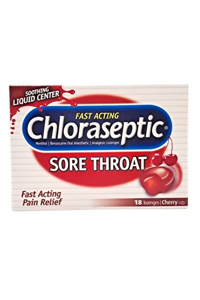 chloraseptic معينات الكرز 18 قطعة
