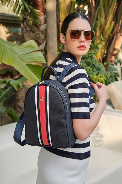 U.S. Polo Assn. Navy Blue-White-Red Women's Backpack Us24267