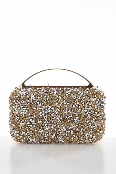 EXPLOSION Βραδινή τσάντα φόρεμα με λουράκι από κρυστάλλινη πέτρα.