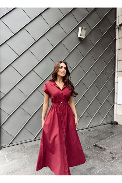 Sindimoda Artemis Kemerli Midi Boy Elbise 2365
