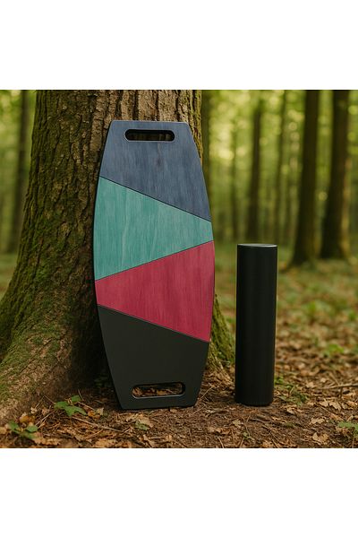 Wood Stone Art Balance Board/ Physical, Mental Development/ Muscle Strengthening/ Skateboard Training/ Surfing Training/ Balance Board