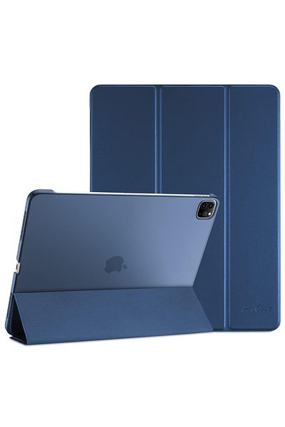 REDz Accessories Husă cu clapă pentru Apple iPad Pro 11, Air 11, Air 4/5, protecție pentru cărți, suport de vizualizare, albastru marin